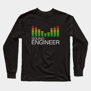 sound engineer, audio engineering with equalizer image Long Sleeve T-Shirt